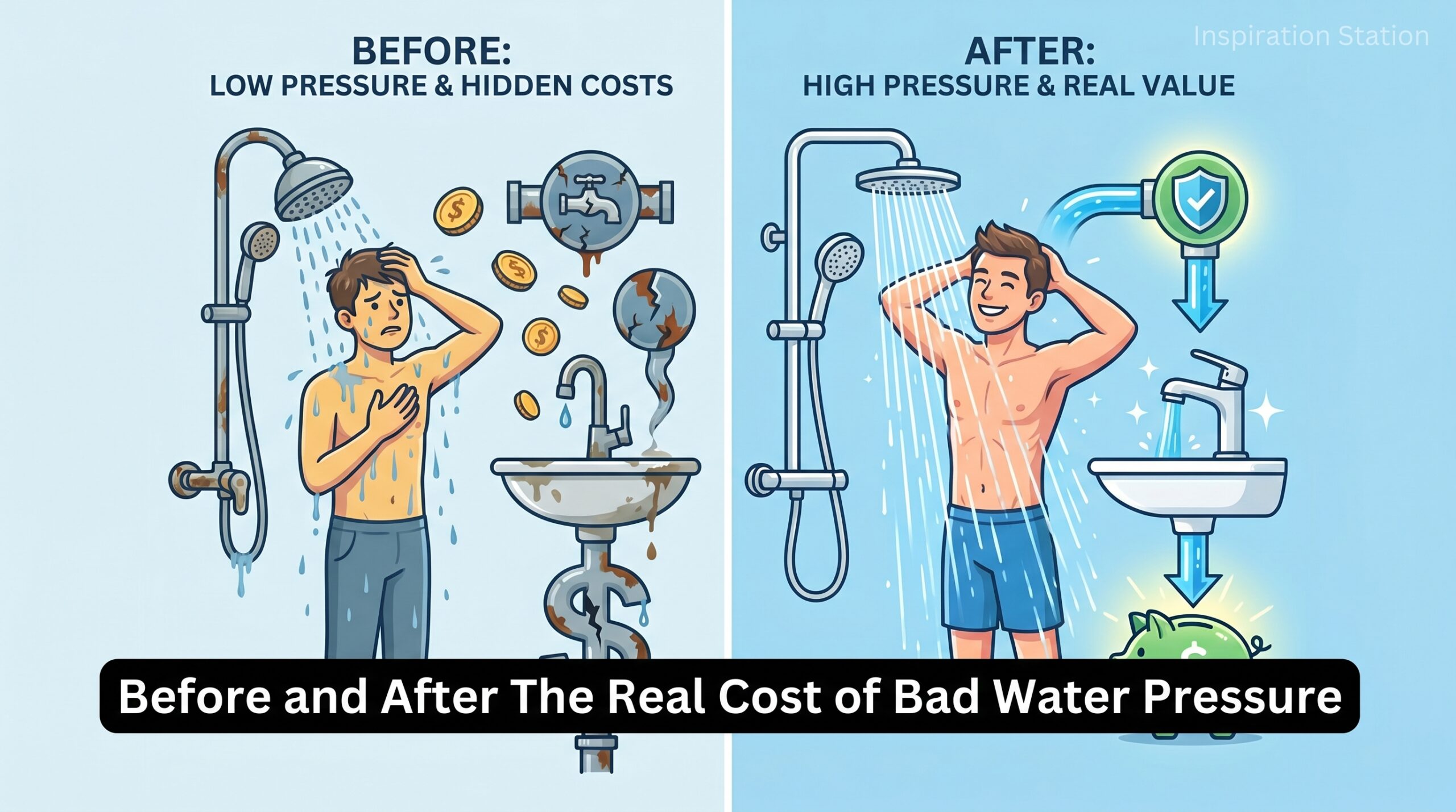 Before and After The Real Cost of Bad Water Pressure